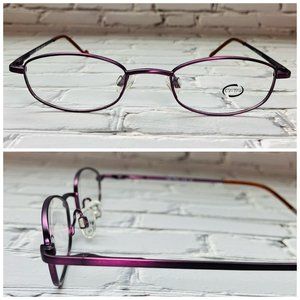Ce-Tru Kids Rectangular Purple Eyeglasses Glasses Frames NWOT